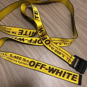 Off white industrial belt